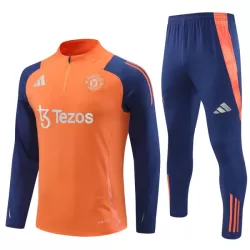 Levné Mužský Manchester United Tréninkové teplákové soupravy Čtvrt-Zip 2024-25 Oranžový Levné Mužský Manchester United Tréninkové teplákové soupravy Čtvrt-Zip 2024-25 Oranžový