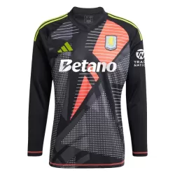 Levné Dětský Fotbalový Dres Aston Villa Brankářské 2024-25 Černá Dlouhý Rukáv