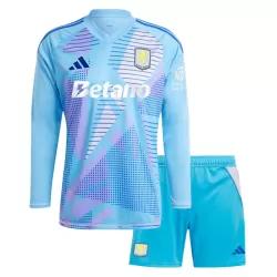 Levné Dětský Fotbalový Dres Aston Villa Brankářské 2024-25 Modrá Dlouhý Rukáv Levné Dětský Fotbalový Dres Aston Villa Brankářské 2024-25 Modrá Dlouhý Rukáv