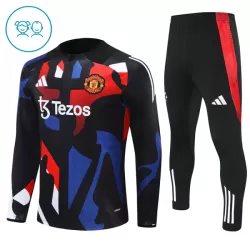 Levné Dětský Manchester United Tréninkové teplákové soupravy Čtvrt-Zip 2024-25 Černá Levné Dětský Manchester United Tréninkové teplákové soupravy Čtvrt-Zip 2024-25 Černá