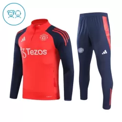 Levné Dětský Manchester United Tréninkové teplákové soupravy Čtvrt-Zip 2024-25 Červená Levné Dětský Manchester United Tréninkové teplákové soupravy Čtvrt-Zip 2024-25 Červená