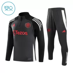 Levné Dětský Manchester United Tréninkové teplákové soupravy Čtvrt-Zip 2024-25 Šedá Levné Dětský Manchester United Tréninkové teplákové soupravy Čtvrt-Zip 2024-25 Šedá