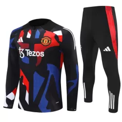 Levné Mužský Manchester United Tréninkové teplákové soupravy Čtvrt-Zip 2024-25 Černá Levné Mužský Manchester United Tréninkové teplákové soupravy Čtvrt-Zip 2024-25 Černá