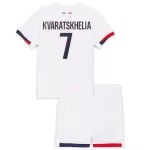 Levné Dětský Fotbalový Dres Paris Saint-Germain Kvaratskhelia 7 Venkovní 2024-25