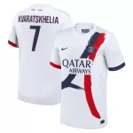 Levné Mužský Fotbalový Dres Paris Saint-Germain Kvaratskhelia 7 Venkovní 2024-25