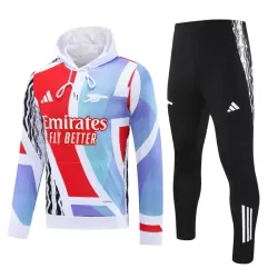 Levné Mužský Arsenal Hoodie Tréninkové teplákové soupravy 2024-25 Bílá
