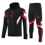 Levné Mužský Manchester United Hoodie Tréninkové teplákové soupravy 2024-25 Černá