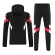 Levné Mužský Manchester United Hoodie Tréninkové teplákové soupravy 2024-25 Černá