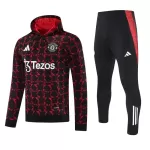 Levné Mužský Manchester United Hoodie Tréninkové teplákové soupravy 2024-25 Červená