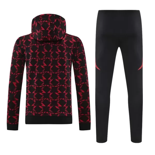 Levné Mužský Manchester United Hoodie Tréninkové teplákové soupravy 2024-25 Červená