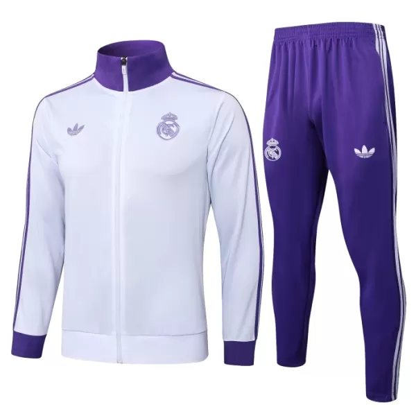 Levné Mužský Real Madrid Teplákové Soupravy 2024-25 Bílá Levné Mužský Real Madrid Teplákové Soupravy 2024-25 Bílá