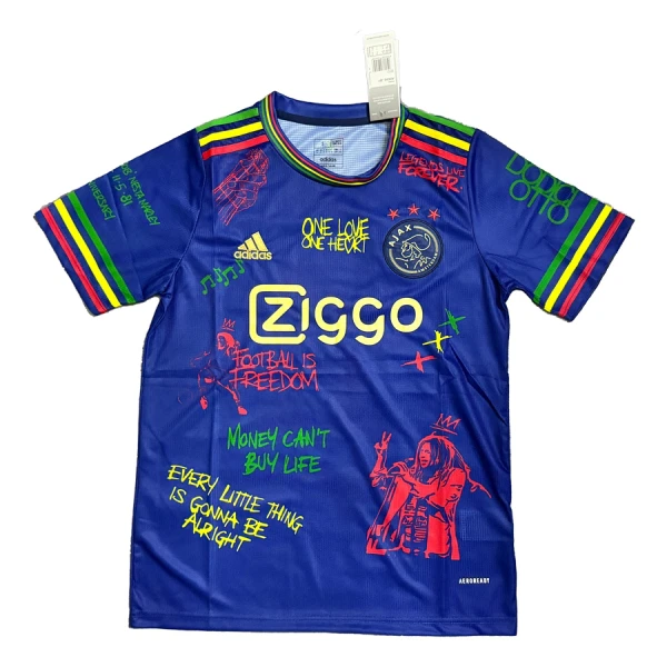 Levné Mužský Fotbalový Dres Ajax x Bob Marley 2024-25 Modrá