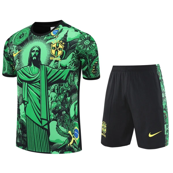 Levné Dětský Fotbalový Dres Brazílie 2024-25 Zelená - Speciální