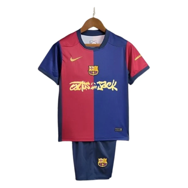 Levné Dětský Fotbalový Dres FC Barcelona x Travis Scott Domácí 2024-25 Levné Dětský Fotbalový Dres FC Barcelona x Travis Scott Domácí 2024-25
