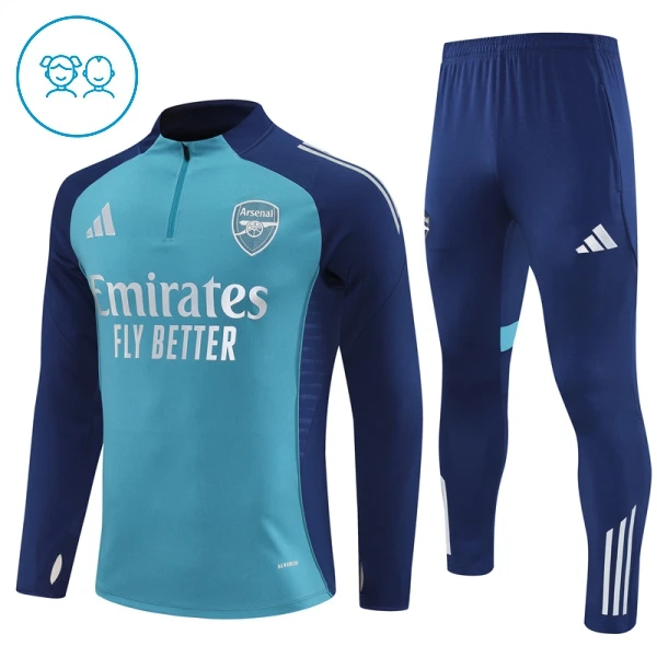 Levné Dětský Arsenal Tréninkové teplákové soupravy Čtvrt-Zip 2025-26 Modrá