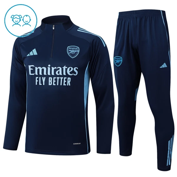 Levné Dětský Arsenal Tréninkové teplákové soupravy Čtvrt-Zip 2025-26 Navy