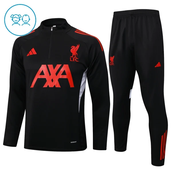 Levné Dětský Liverpool Tréninkové teplákové soupravy Čtvrt-Zip 2024-25 Černá Levné Dětský Liverpool Tréninkové teplákové soupravy Čtvrt-Zip 2024-25 Černá