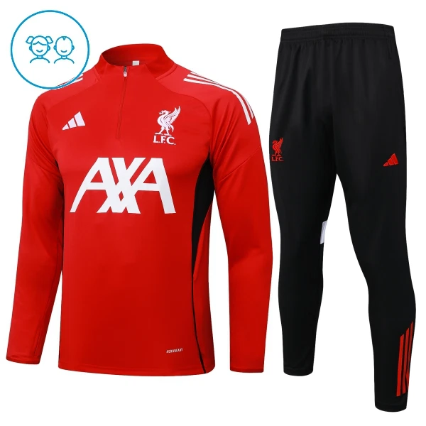 Levné Dětský Liverpool Tréninkové teplákové soupravy Čtvrt-Zip 2024-25 Červená Levné Dětský Liverpool Tréninkové teplákové soupravy Čtvrt-Zip 2024-25 Červená