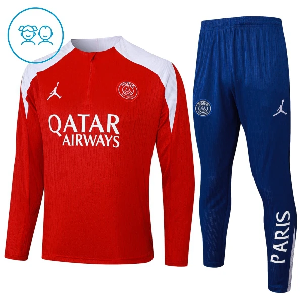 Levné Dětský Paris Saint-Germain Tréninkové teplákové soupravy Čtvrt-Zip 2025-26 Červená Levné Dětský Paris Saint-Germain Tréninkové teplákové soupravy Čtvrt-Zip 2025-26 Červená