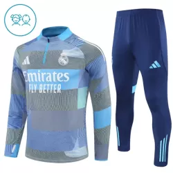 Levné Dětský Real Madrid Tréninkové teplákové soupravy Čtvrt-Zip 2025-26 Modrá Levné Dětský Real Madrid Tréninkové teplákové soupravy Čtvrt-Zip 2025-26 Modrá