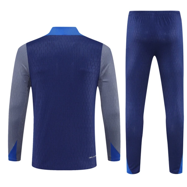 Levné Mužský Paris Saint-Germain Tréninkové teplákové soupravy Čtvrt-Zip 2025-26 Navy