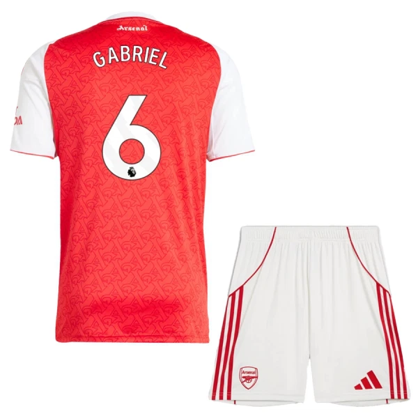 Levné Dětský Fotbalový Dres Arsenal Gabriel 6 Domácí 2025-26