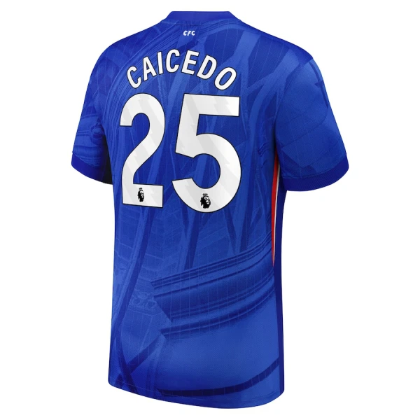 Levné Mužský Fotbalový Dres Chelsea Caicedo 25 Domácí 2025-26