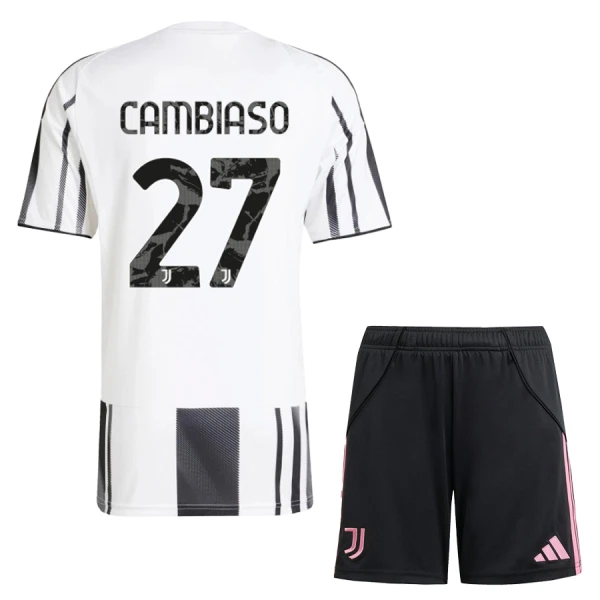 Levné Dětský Fotbalový Dres Juventus Cambiaso 27 Domácí 2025-26 Levné Dětský Fotbalový Dres Juventus Cambiaso 27 Domácí 2025-26