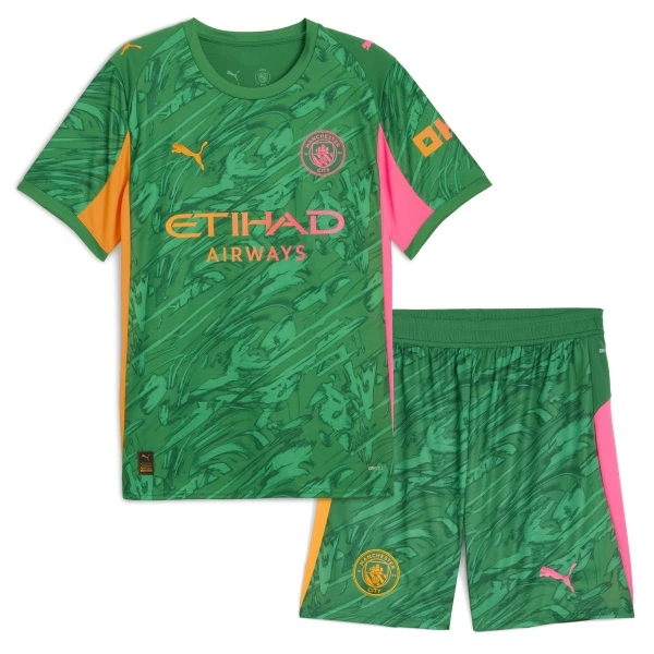 Levné Dětský Fotbalový Dres Manchester City Brankářské 2025-26 Zelená Levné Dětský Fotbalový Dres Manchester City Brankářské 2025-26 Zelená