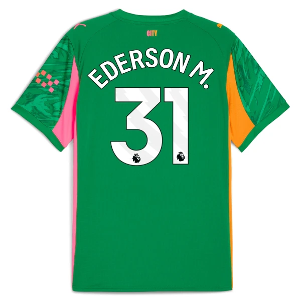 Levné Mužský Fotbalový Dres Manchester City Ederson M. 31 Brankářské 2025-26 Zelená Levné Mužský Fotbalový Dres Manchester City Ederson M. 31 Brankářské 2025-26 Zelená