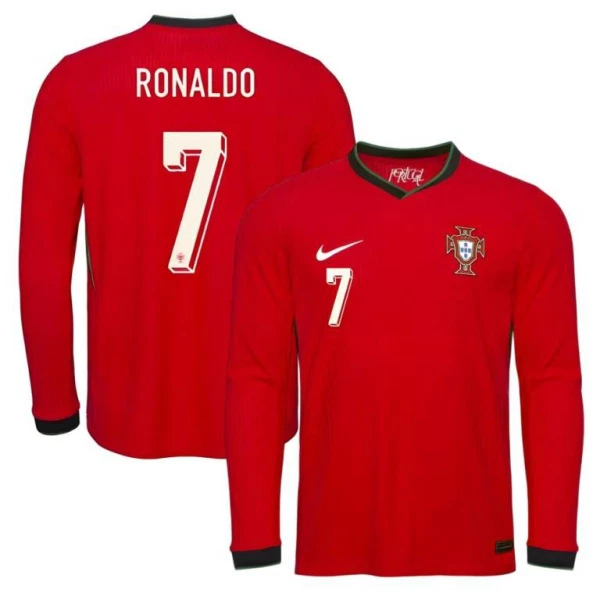 Levné Mužský Fotbalový Dres Portugalsko Ronaldo 7 Domácí 2025 Dlouhý Rukáv