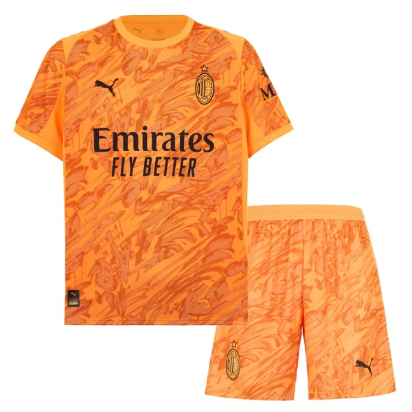 Levné Dětský Fotbalový Dres AC Milán Brankářské 2025-26 Oranžový Levné Dětský Fotbalový Dres AC Milán Brankářské 2025-26 Oranžový