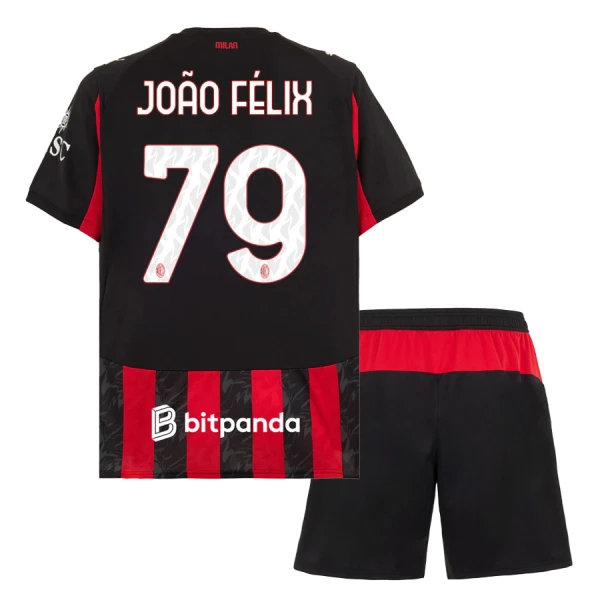Levné Dětský Fotbalový Dres AC Milán Joao Felix 79 Domácí 2025-26