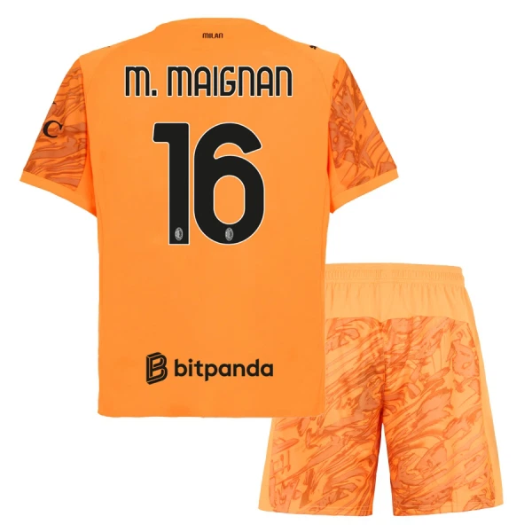 Levné Dětský Fotbalový Dres AC Milán M. Maignan 16 Brankářské 2025-26 Oranžový Levné Dětský Fotbalový Dres AC Milán M. Maignan 16 Brankářské 2025-26 Oranžový