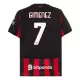 Levné Mužský Fotbalový Dres AC Milán Gimenez 7 Domácí 2025-26 Levné Mužský Fotbalový Dres AC Milán Gimenez 7 Domácí 2025-26