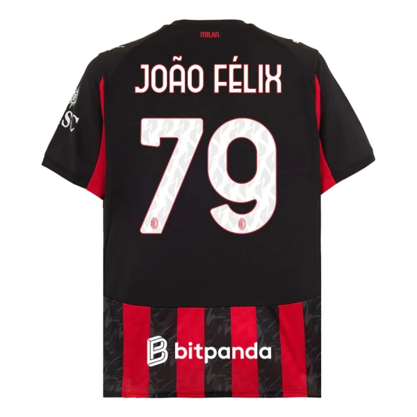 Levné Mužský Fotbalový Dres AC Milán Joao Felix 79 Domácí 2025-26 Levné Mužský Fotbalový Dres AC Milán Joao Felix 79 Domácí 2025-26