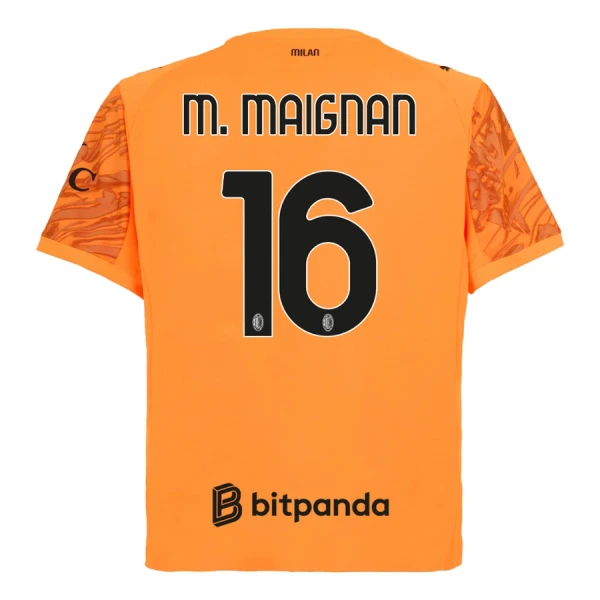 Levné Mužský Fotbalový Dres AC Milán M. Maignan 16 Brankářské 2025-26 Oranžový Levné Mužský Fotbalový Dres AC Milán M. Maignan 16 Brankářské 2025-26 Oranžový
