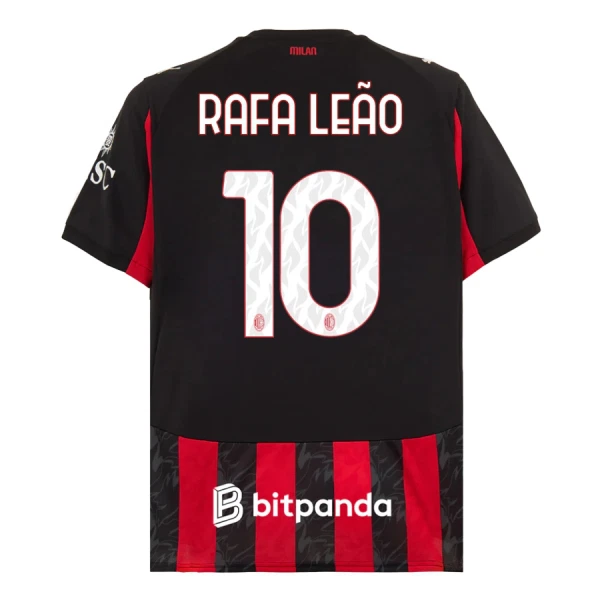Levné Mužský Fotbalový Dres AC Milán Rafael Leao 10 Domácí 2025-26 Levné Mužský Fotbalový Dres AC Milán Rafael Leao 10 Domácí 2025-26