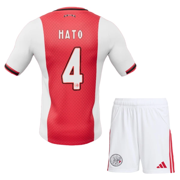 Levné Dětský Fotbalový Dres Ajax Amsterdam Hato 4 Domácí 2025-26 Levné Dětský Fotbalový Dres Ajax Amsterdam Hato 4 Domácí 2025-26