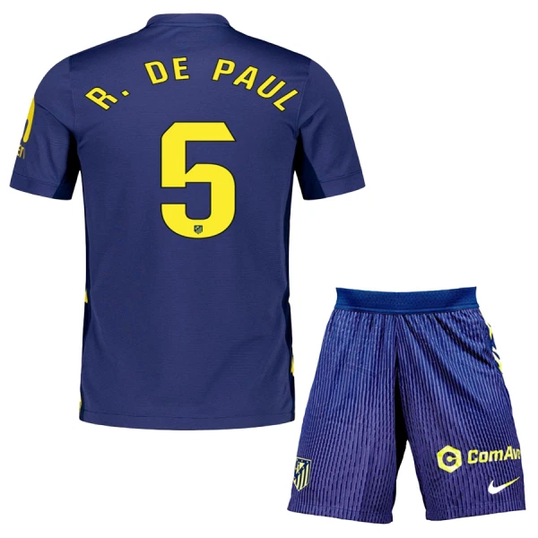 Levné Dětský Fotbalový Dres Atlético Madrid R. De Paul 5 Venkovní 2025-26