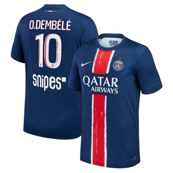 Levné Mužský Fotbalový Dres Paris Saint-Germain 1 Star Dembele 10 Domácí 2024-25 Levné Mužský Fotbalový Dres Paris Saint-Germain 1 Star Dembele 10 Domácí 2024-25