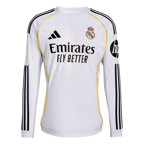 Levné Mužský Fotbalový Dres Real Madrid Domácí 2025-26 Dlouhý Rukáv Levné Mužský Fotbalový Dres Real Madrid Domácí 2025-26 Dlouhý Rukáv