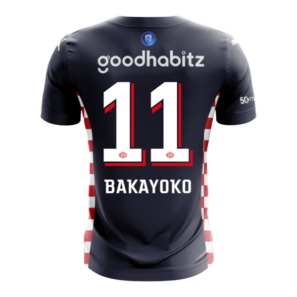 Levné Mužský Fotbalový Dres PSV Eindhoven Bakayoyo 11 Venkovní 2025-26 Levné Mužský Fotbalový Dres PSV Eindhoven Bakayoyo 11 Venkovní 2025-26