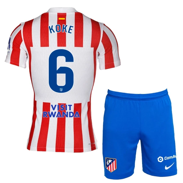 Levné Dětský Fotbalový Dres Atlético Madrid Koke 6 Domácí 2025-26 Levné Dětský Fotbalový Dres Atlético Madrid Koke 6 Domácí 2025-26