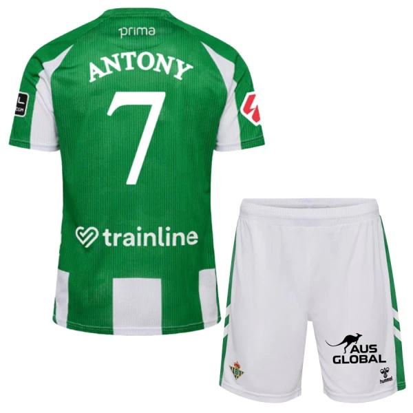 Levné Dětský Fotbalový Dres Real Betis Antony 7 Domácí 2025-26 Levné Dětský Fotbalový Dres Real Betis Antony 7 Domácí 2025-26