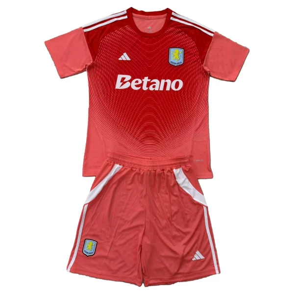 Levné Dětský Fotbalový Dres Aston Villa Brankářské 2025-26 Červená