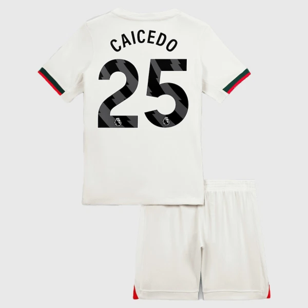 Levné Dětský Fotbalový Dres Chelsea Caicedo 25 Venkovní 2025-26
