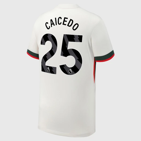 Levné Mužský Fotbalový Dres Chelsea Caicedo 25 Venkovní 2025-26