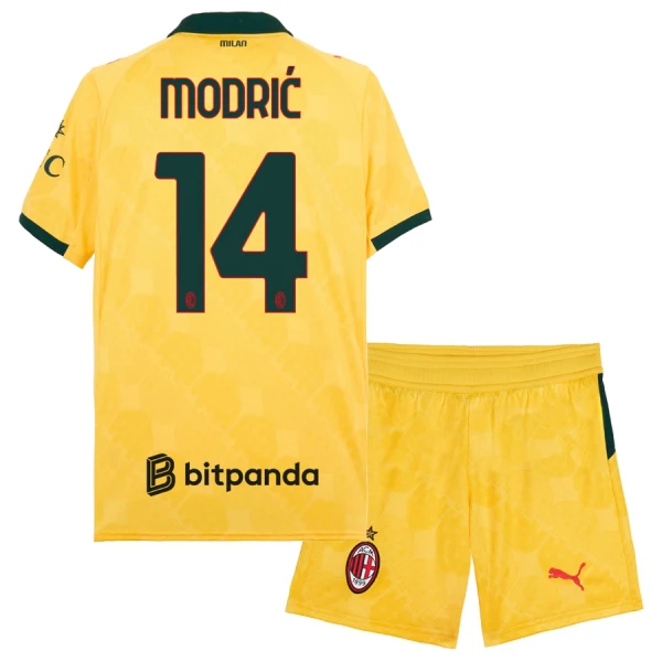 Levné Dětský Fotbalový Dres AC Milán Modrić 14 Alternativní 2025-26