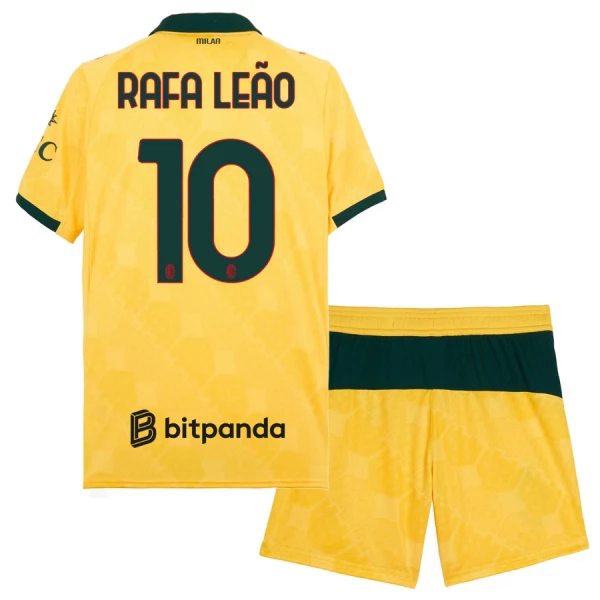 Levné Dětský Fotbalový Dres AC Milán Rafael Leao 10 Alternativní 2025-26